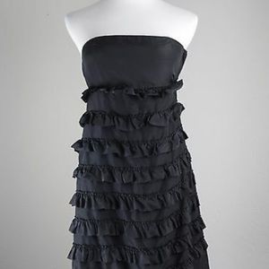 Strapless Tiered A-Line Ruffle Dress